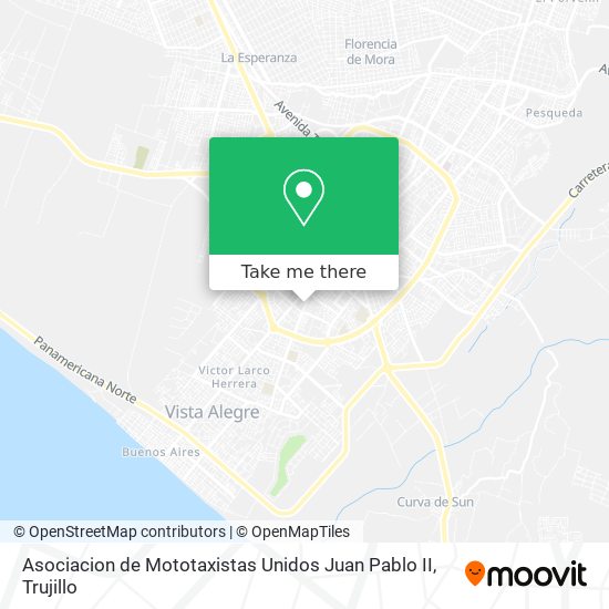 Mapa de Asociacion de Mototaxistas Unidos Juan Pablo II