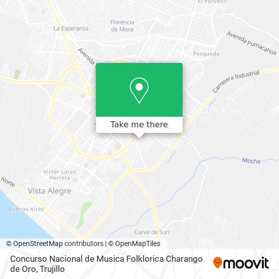 Mapa de Concurso Nacional de Musica Folklorica Charango de Oro
