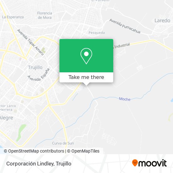Corporación Lindley map