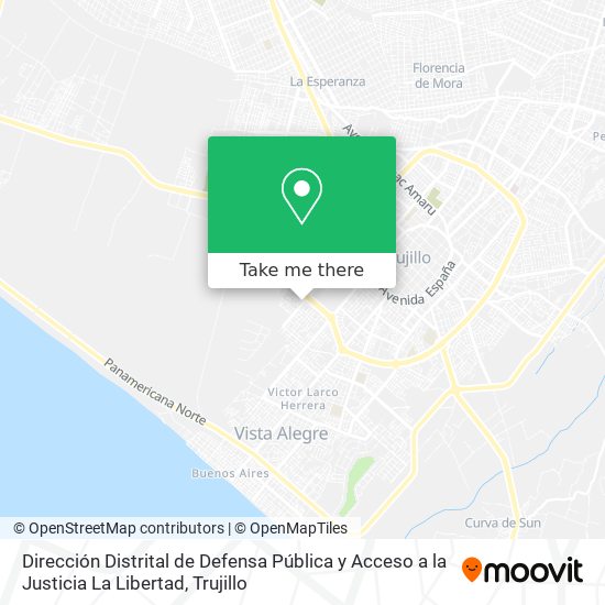 Dirección Distrital de Defensa Pública y Acceso a la Justicia La Libertad map