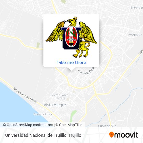 Universidad Nacional de Trujillo map