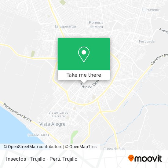 Insectos - Trujillo - Peru map
