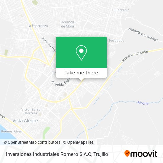 Mapa de Inversiones Industriales Romero S.A.C