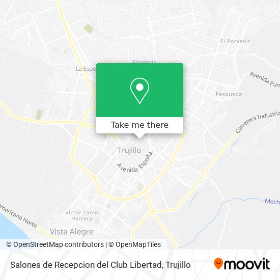 Mapa de Salones de Recepcion del Club Libertad