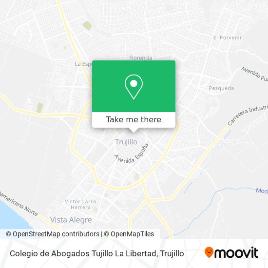 Mapa de Colegio de Abogados Tujillo La Libertad