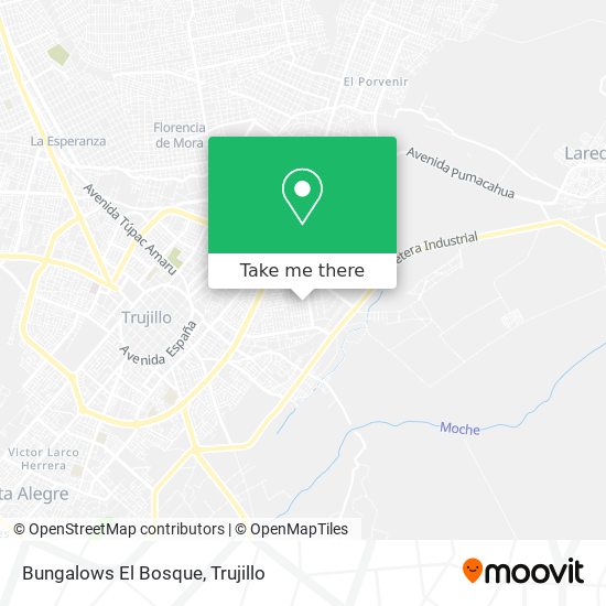 Bungalows El Bosque map