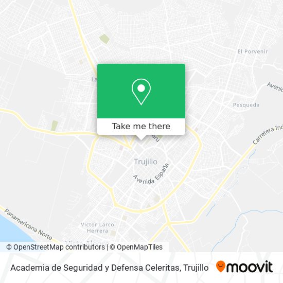 Mapa de Academia de Seguridad y Defensa Celeritas