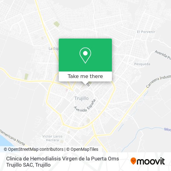 Clinica de Hemodialisis Virgen de la Puerta Oms Trujillo SAC map