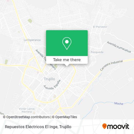 Mapa de Repuestos Eléctricos El Inge