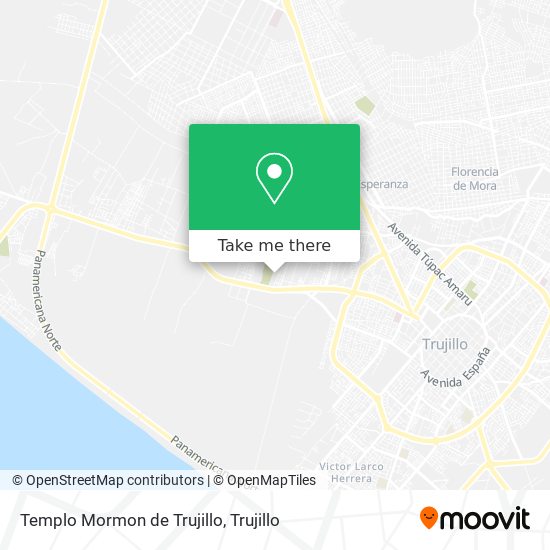 Mapa de Templo Mormon de Trujillo