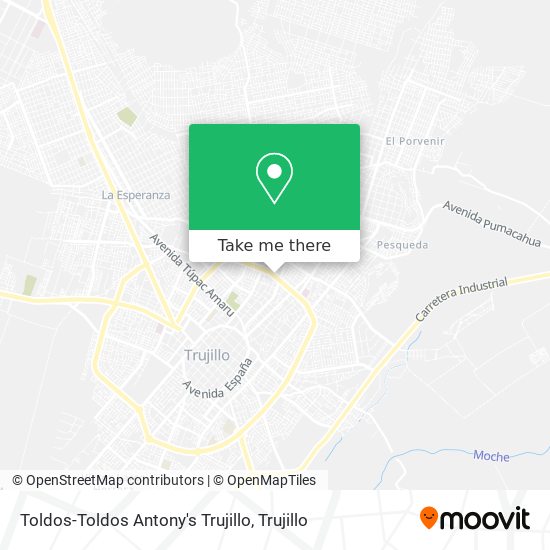 Toldos-Toldos Antony's Trujillo map