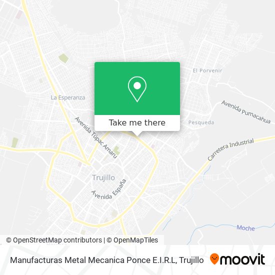 Mapa de Manufacturas Metal Mecanica Ponce E.I.R.L