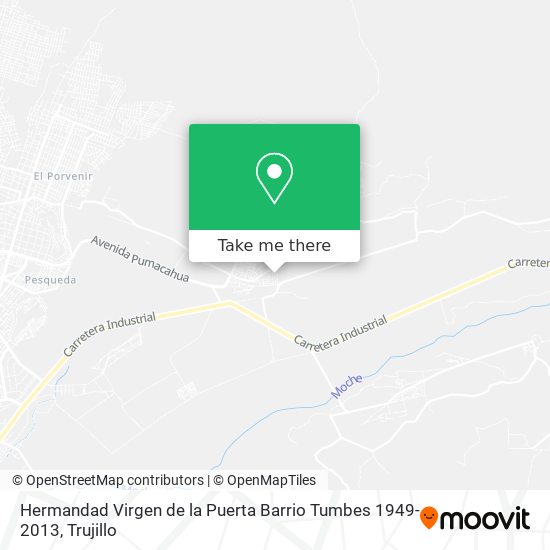 Hermandad Virgen de la Puerta Barrio Tumbes 1949-2013 map