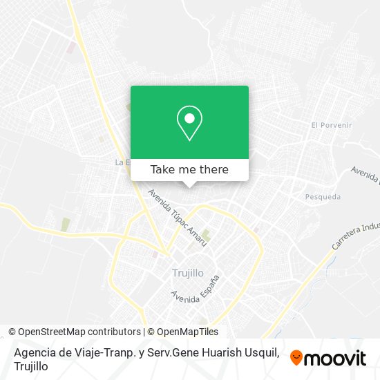Mapa de Agencia de Viaje-Tranp. y Serv.Gene Huarish Usquil