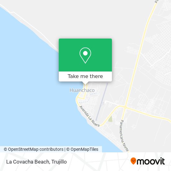 La Covacha Beach map