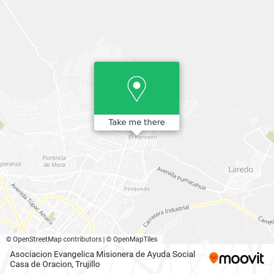 Mapa de Asociacion Evangelica Misionera de Ayuda Social Casa de Oracion