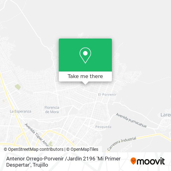 Antenor Orrego-Porvenir /Jardín 2196 'Mi Primer Despertar' map