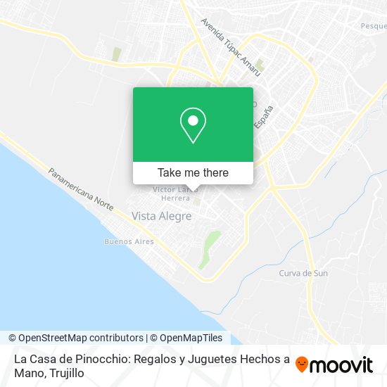 Mapa de La Casa de Pinocchio: Regalos y Juguetes Hechos a Mano