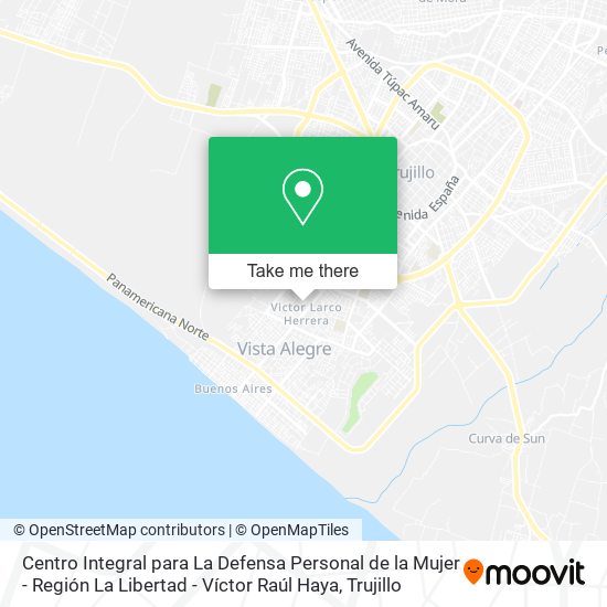 Centro Integral para La Defensa Personal de la Mujer - Región La Libertad - Víctor Raúl Haya map