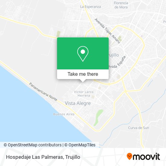 Hospedaje Las Palmeras map