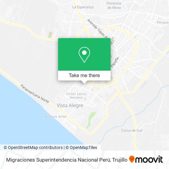 Migraciones Superintendencia Nacional Perú map