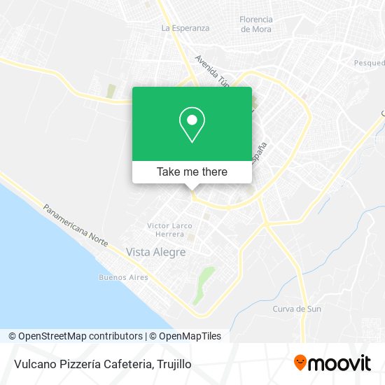 Vulcano Pizzería Cafeteria map