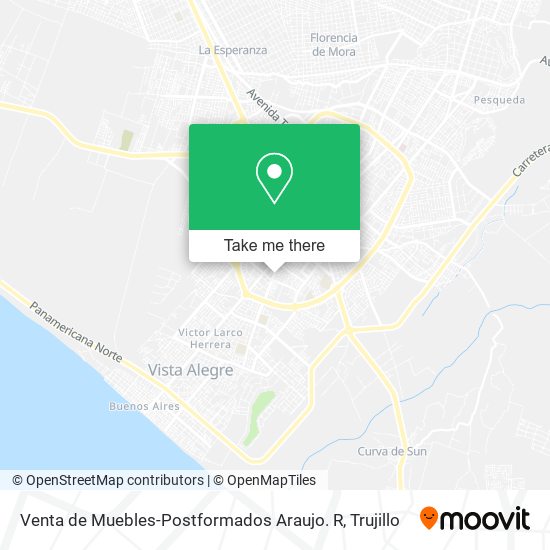 Venta de Muebles-Postformados Araujo. R map