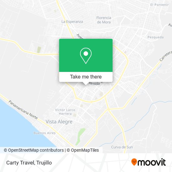 Carty Travel map