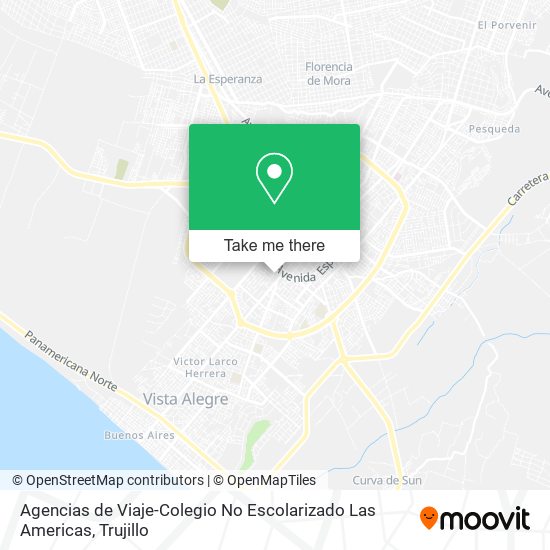 Agencias de Viaje-Colegio No Escolarizado Las Americas map