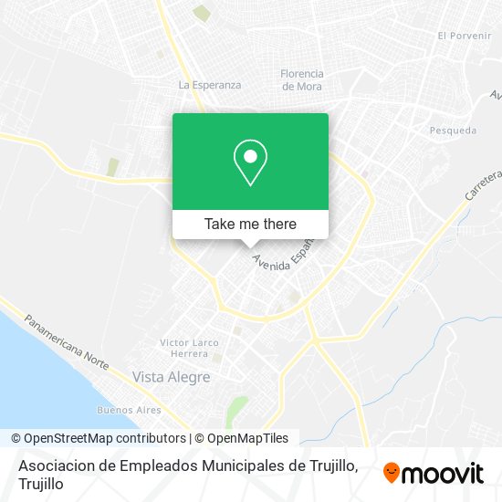 Asociacion de Empleados Municipales de Trujillo map
