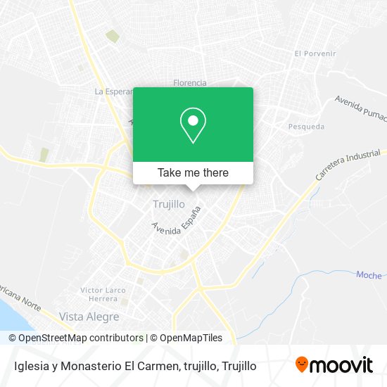 Iglesia y Monasterio El Carmen, trujillo map