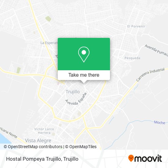 Hostal Pompeya Trujillo map