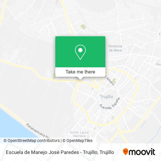 Escuela de Manejo José Paredes - Trujillo map