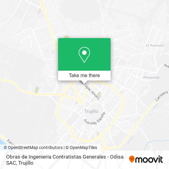 Obras de Ingeniería Contratistas Generales - Odisa SAC map