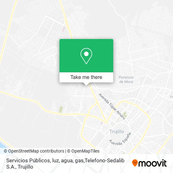 Mapa de Servicios Públicos, luz, agua, gas,Telefono-Sedalib S.A.