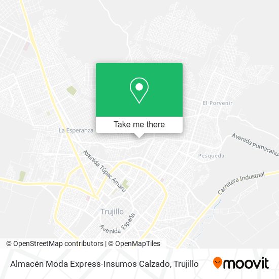 Almacén Moda Express-Insumos Calzado map