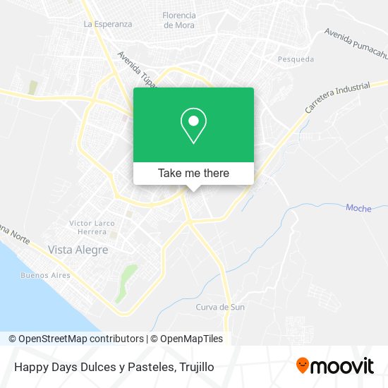 Happy Days Dulces y Pasteles map