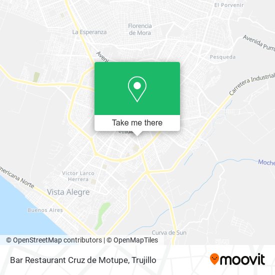 Bar Restaurant Cruz de Motupe map
