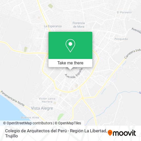 Colegio de Arquitectos del Perú - Región La Libertad map