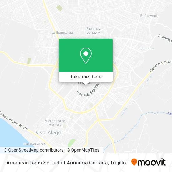 American Reps Sociedad Anonima Cerrada map