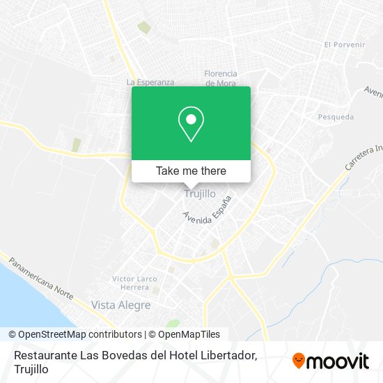 Mapa de Restaurante Las Bovedas del Hotel Libertador