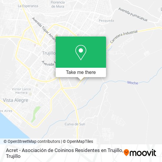 Mapa de Acret - Asociación de Coininos Residentes en Trujillo