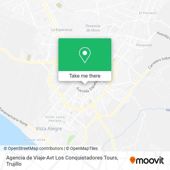 Agencia de Viaje-Avt Los Conquistadores Tours map