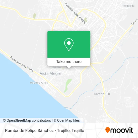 Rumba de Felipe Sánchez - Trujillo map