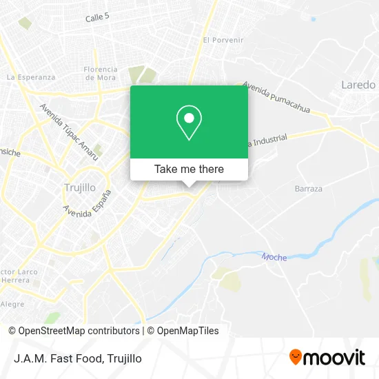 J.A.M. Fast Food map