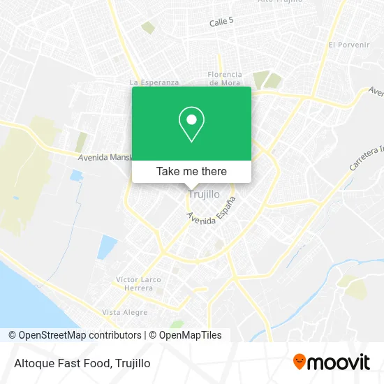 Altoque Fast Food map
