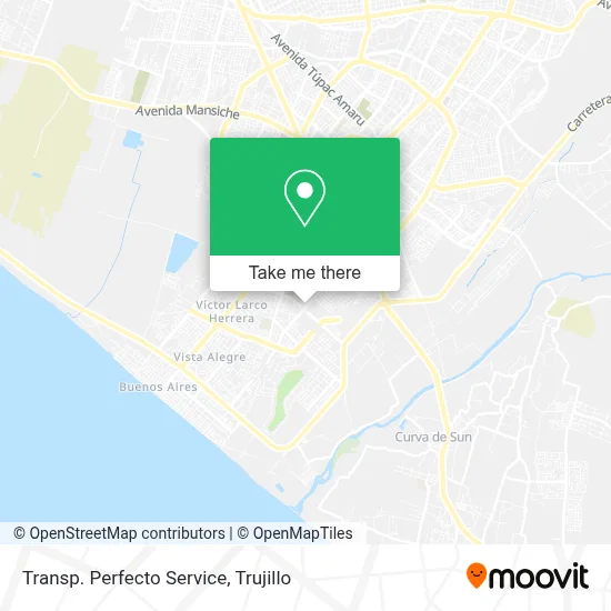 Transp. Perfecto Service map