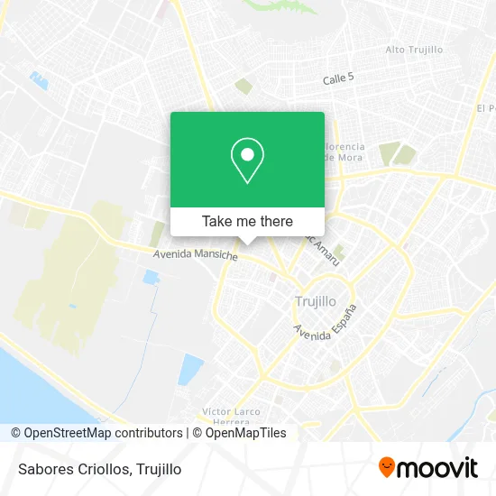 Sabores Criollos map