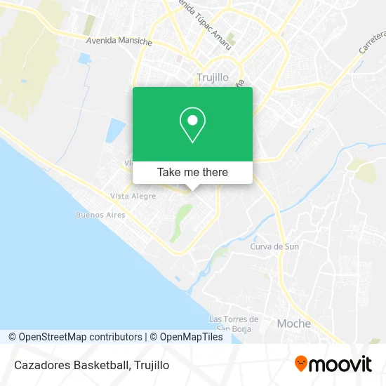 Cazadores Basketball map