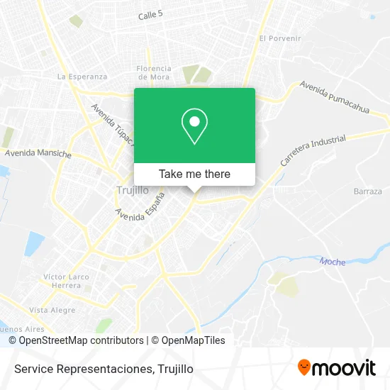 Service Representaciones map